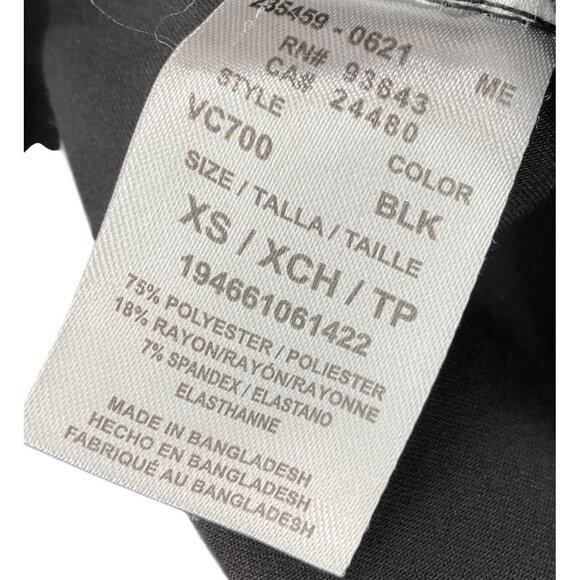 Vince Camuto  Womens Black Scrub Jacket & Top Set XS Polyester/Spandex Blend - Picture 3 of 16